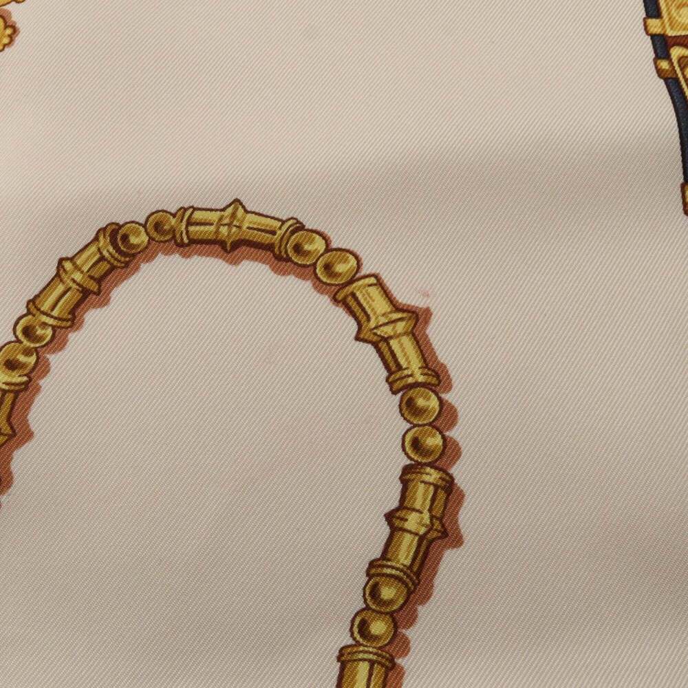 HERMES Brown Silk Scarf - Picture 5 of 8